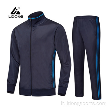 Ultimo design personalizzato Design Polyester Blue Team Trackuit